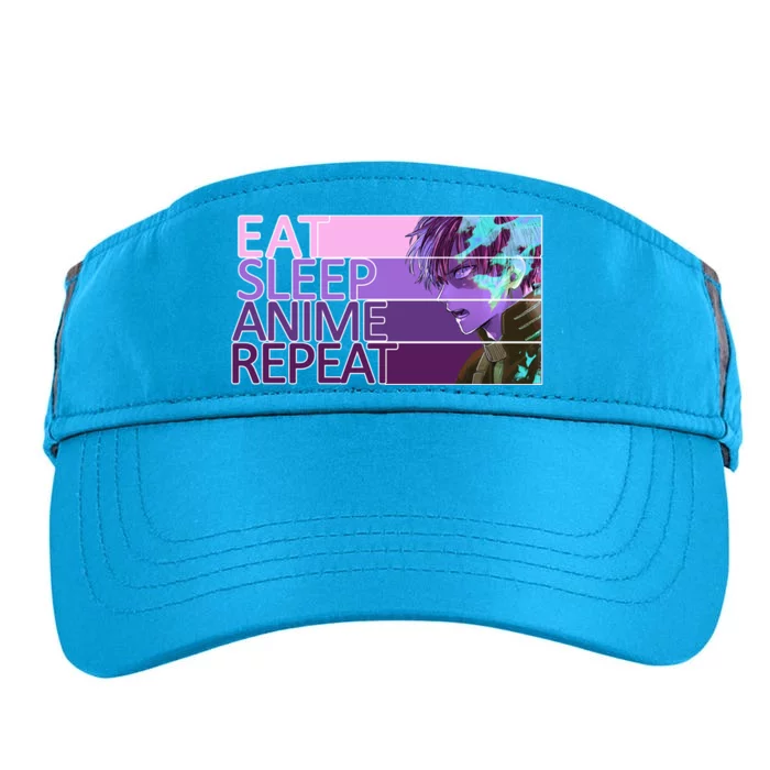 Eat Sleep Anime Repeat Funny Cartoon Adult Drive Performance Visor