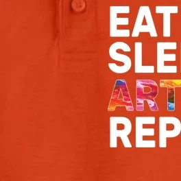 Eat Sleep Art Repeat Dry Zone Grid Performance Polo