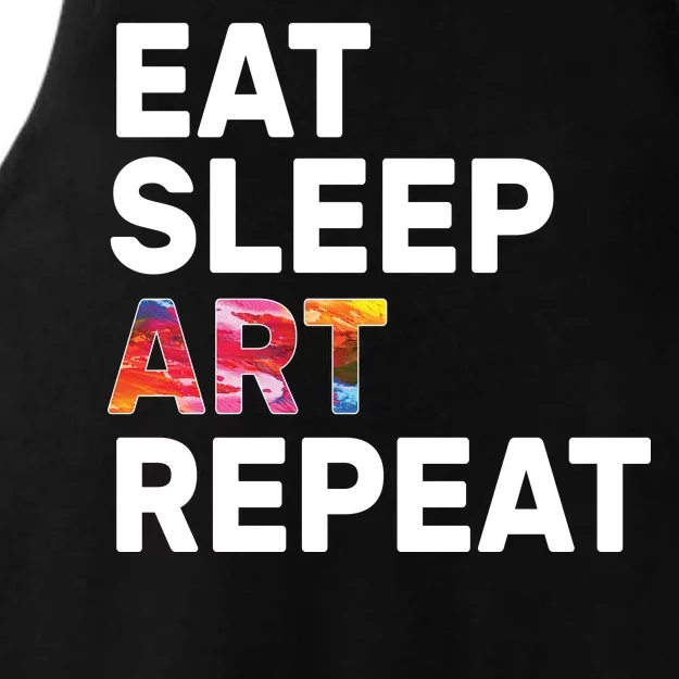 Eat Sleep Art Repeat Ladies Tri-Blend Wicking Tank