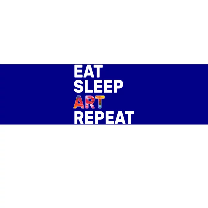 Eat Sleep Art Repeat Bumper Sticker