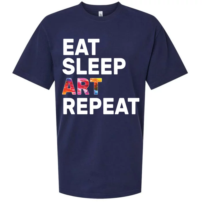 Eat Sleep Art Repeat Sueded Cloud Jersey T-Shirt