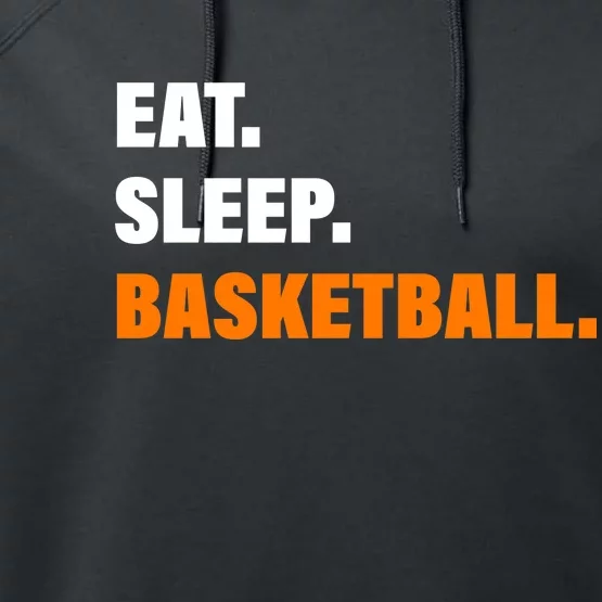 Eat Sleep Basketball Performance Fleece Hoodie