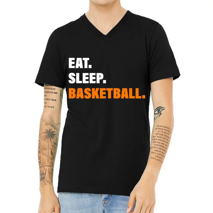 Eat Sleep Basketball V-Neck T-Shirt