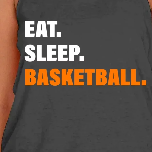 Eat Sleep Basketball Women's Knotted Racerback Tank