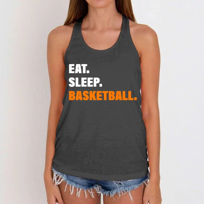 Eat Sleep Basketball Women's Knotted Racerback Tank