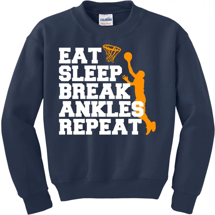 Eat Sleep Break Ankles Repeat Kids Sweatshirt