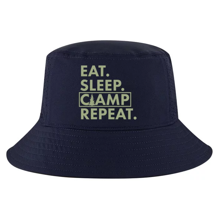 Eat Sleep Camp Repeat Camping Fan Cool Comfort Performance Bucket Hat