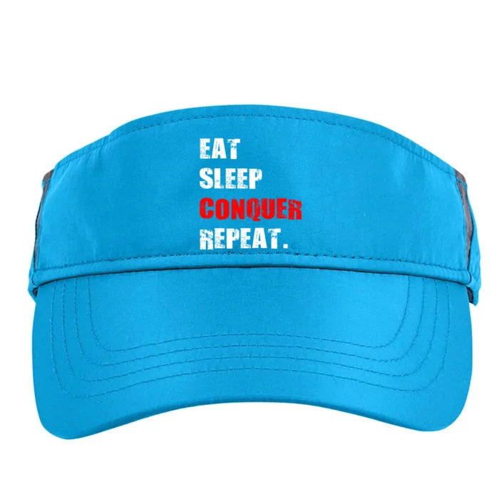 Eat Sleep Conquer Repeat Adult Drive Performance Visor