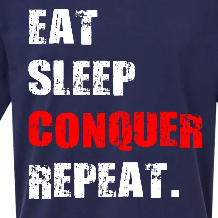 Eat Sleep Conquer Repeat Sueded Cloud Jersey T-Shirt