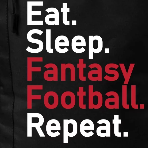 Eat Sleep Fantasy Football Repeat Daily Commute Backpack