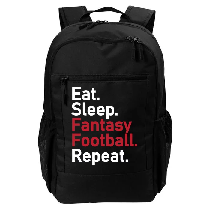 Eat Sleep Fantasy Football Repeat Daily Commute Backpack