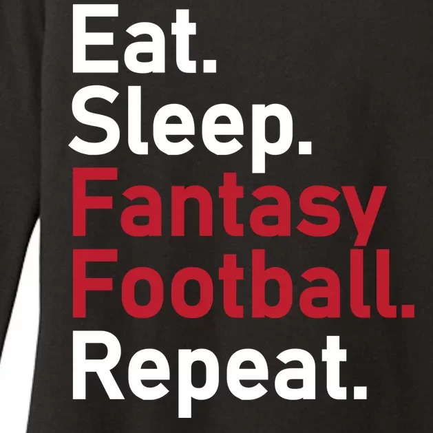 Eat Sleep Fantasy Football Repeat Womens CVC Long Sleeve Shirt