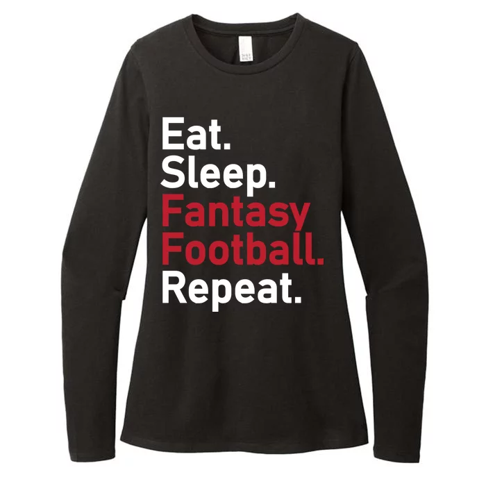 Eat Sleep Fantasy Football Repeat Womens CVC Long Sleeve Shirt