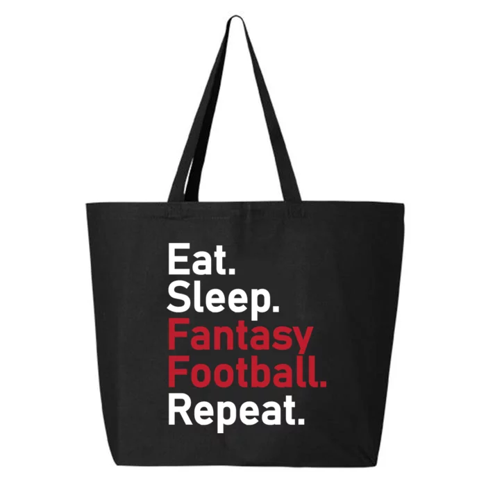 Eat Sleep Fantasy Football Repeat 25L Jumbo Tote