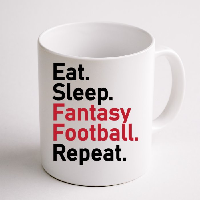 Eat Sleep Fantasy Football Repeat Front & Back Coffee Mug