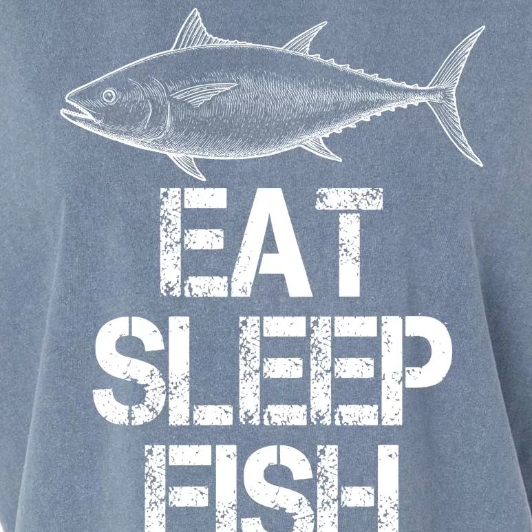 Eat Sleep Fish Fishing Fanatic Garment-Dyed Women's Muscle Tee