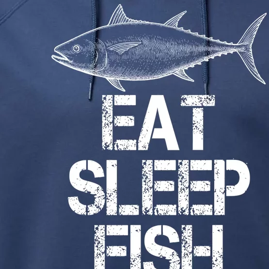 Eat Sleep Fish Fishing Fanatic Performance Fleece Hoodie