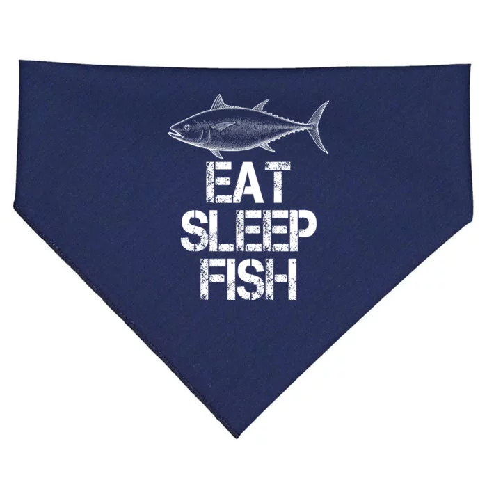 Eat Sleep Fish Fishing Fanatic USA-Made Doggie Bandana