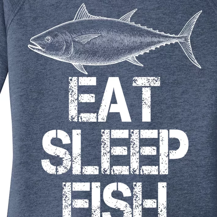 Eat Sleep Fish Fishing Fanatic Women's Perfect Tri Tunic Long Sleeve Shirt