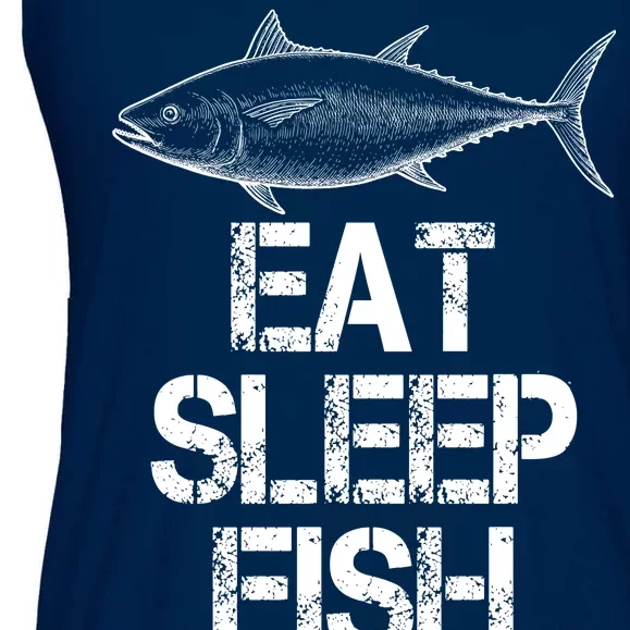 Eat Sleep Fish Fishing Fanatic Ladies Essential Flowy Tank