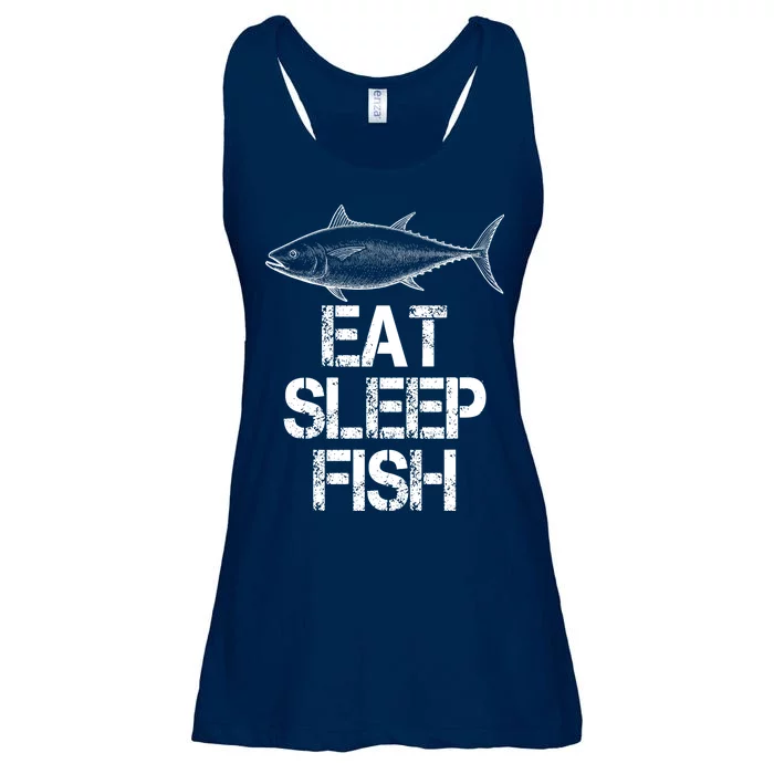 Eat Sleep Fish Fishing Fanatic Ladies Essential Flowy Tank