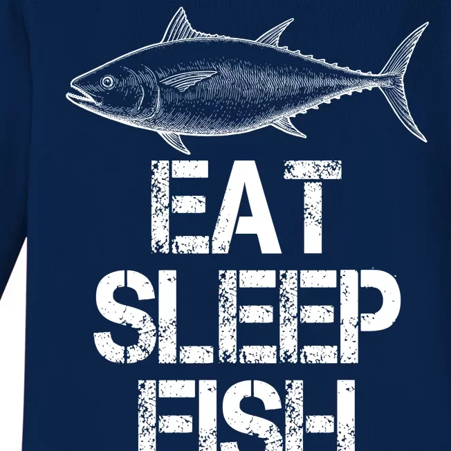 Eat Sleep Fish Fishing Fanatic Baby Long Sleeve Bodysuit