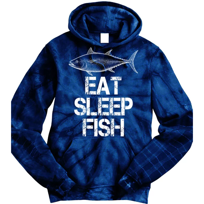 Eat Sleep Fish Fishing Fanatic Tie Dye Hoodie