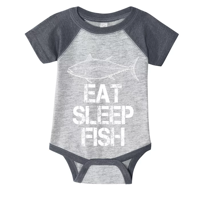 Eat Sleep Fish Fishing Fanatic Infant Baby Jersey Bodysuit