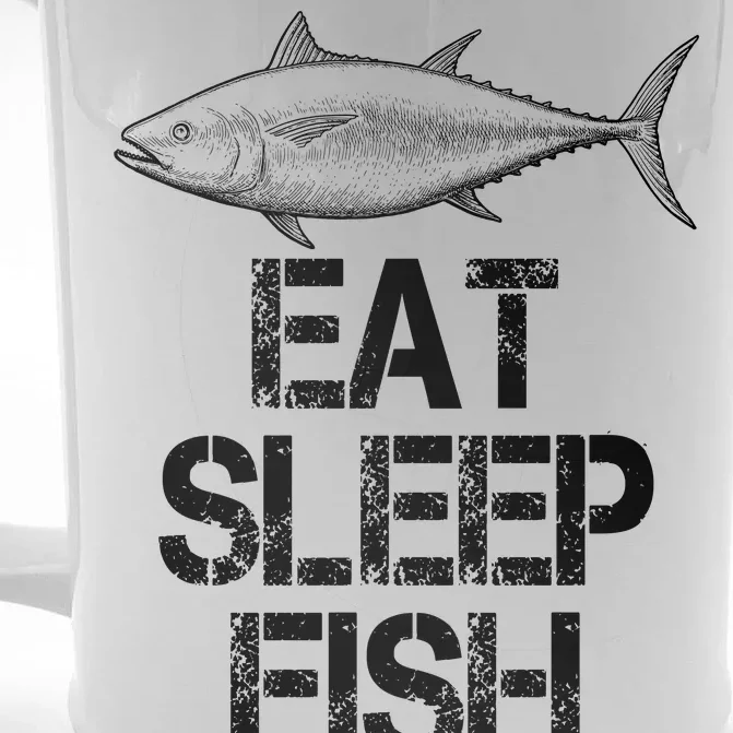 Eat Sleep Fish Fishing Fanatic Front & Back Beer Stein