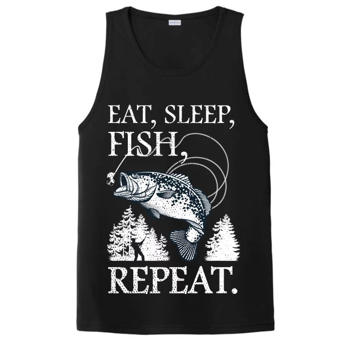 Eat Sleep Fish Repeat Performance Tank