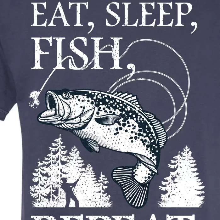 Eat Sleep Fish Repeat Garment-Dyed Heavyweight T-Shirt