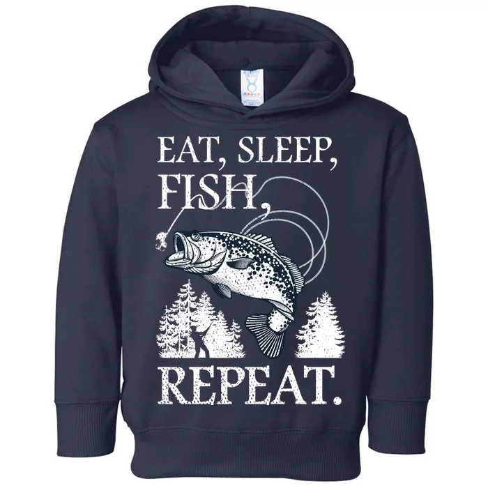 Eat Sleep Fish Repeat Toddler Hoodie