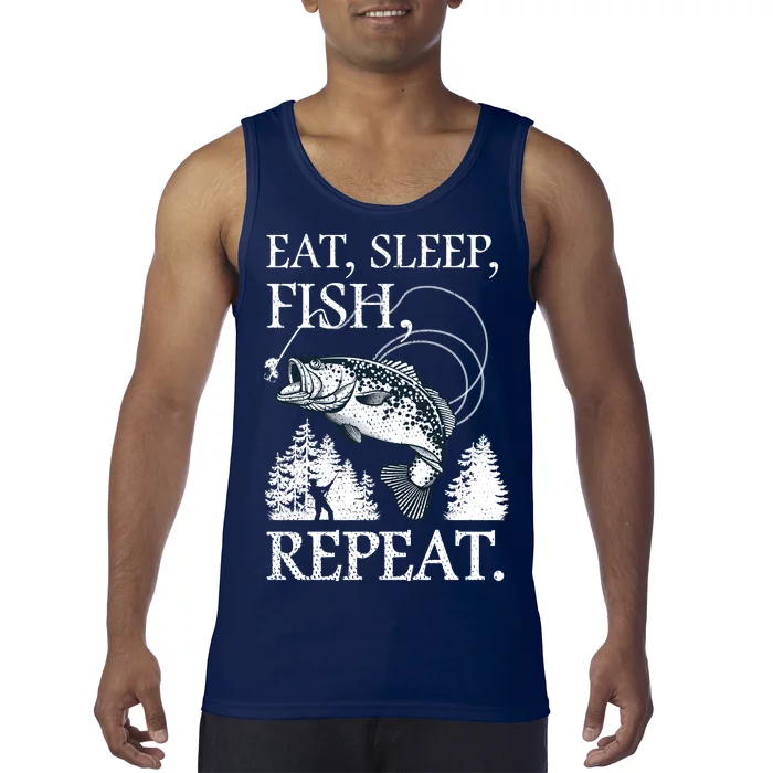 Eat Sleep Fish Repeat Tank Top