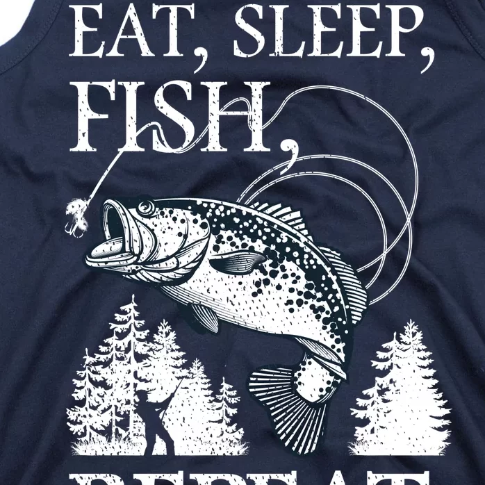 Eat Sleep Fish Repeat Tank Top