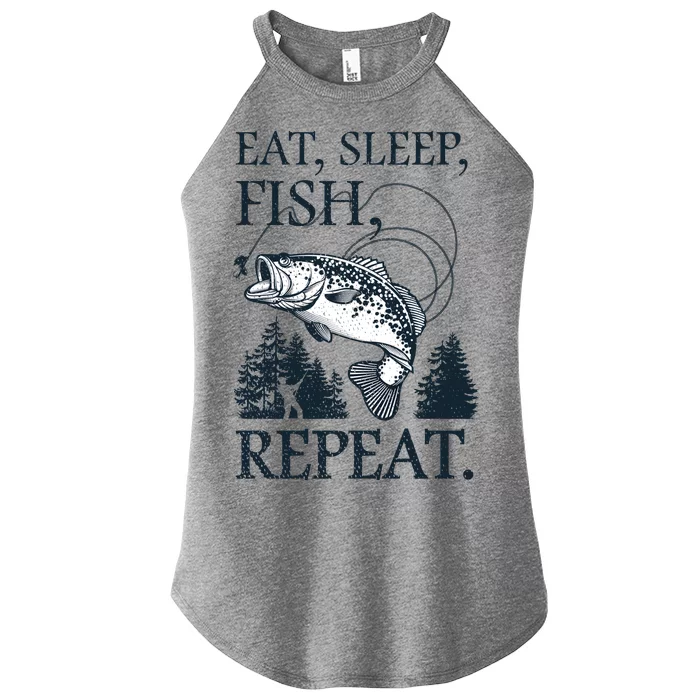 Eat Sleep Fish Repeat Women’s Perfect Tri Rocker Tank