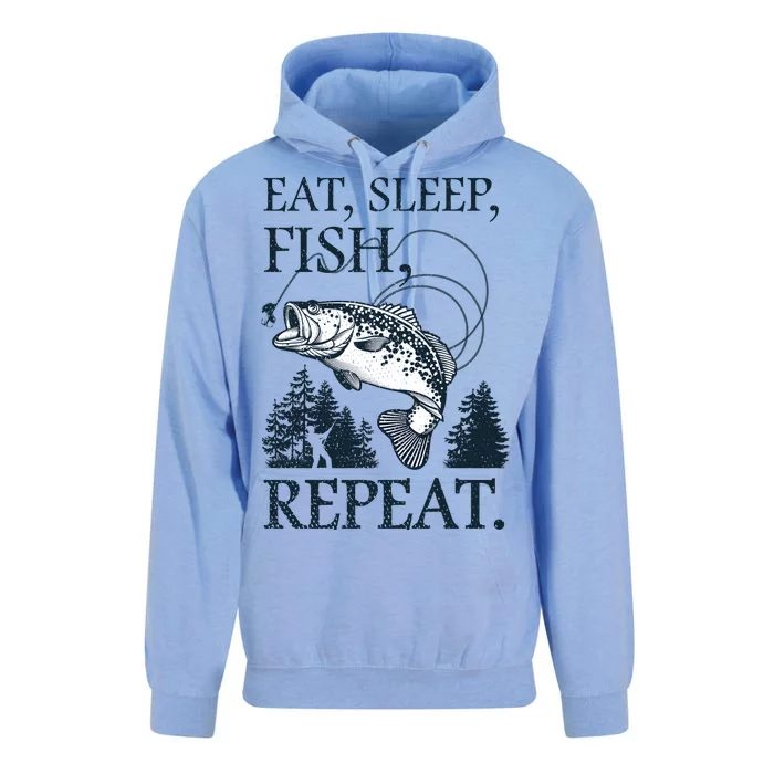 Eat Sleep Fish Repeat Unisex Surf Hoodie