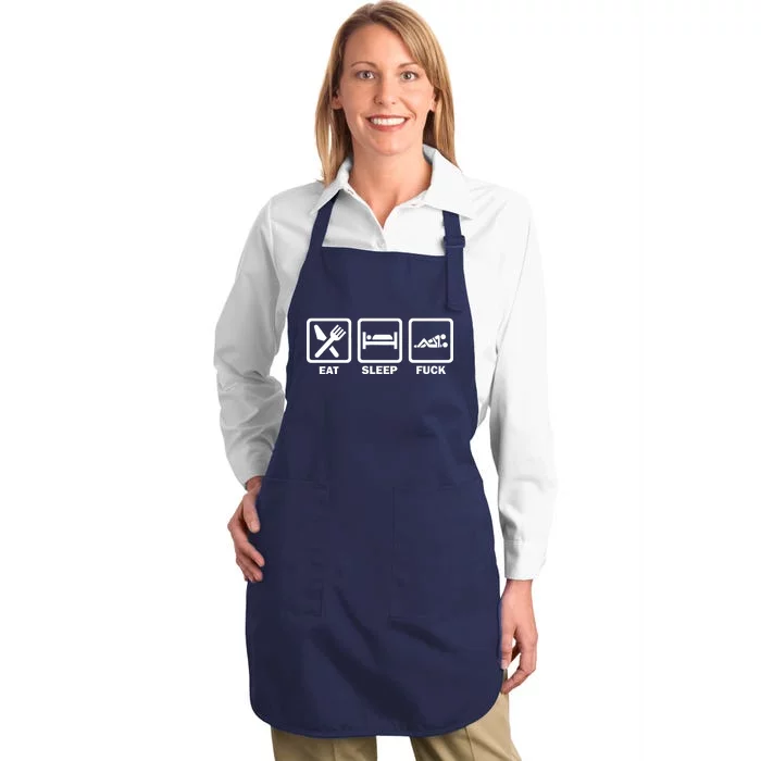 Eat Sleep Fuck Full-Length Apron With Pocket