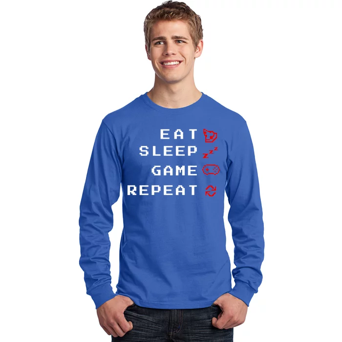 Eat Sleep Game Repeat Long Sleeve Shirt