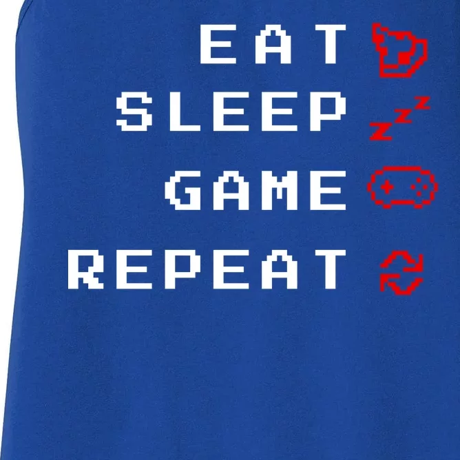 Eat Sleep Game Repeat Women's Racerback Tank