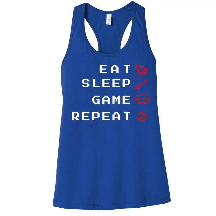 Eat Sleep Game Repeat Women's Racerback Tank