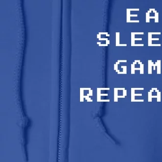 Eat Sleep Game Repeat Full Zip Hoodie