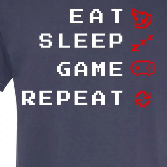 Eat Sleep Game Repeat Garment-Dyed Heavyweight T-Shirt