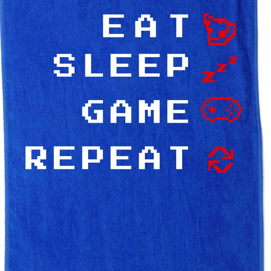 Eat Sleep Game Repeat Platinum Collection Golf Towel