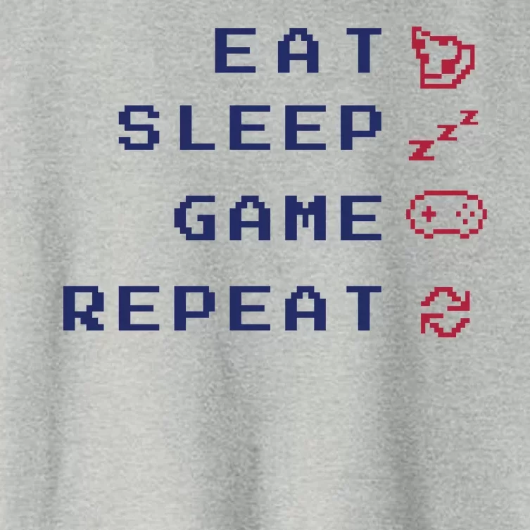 Eat Sleep Game Repeat Women's Crop Top Tee