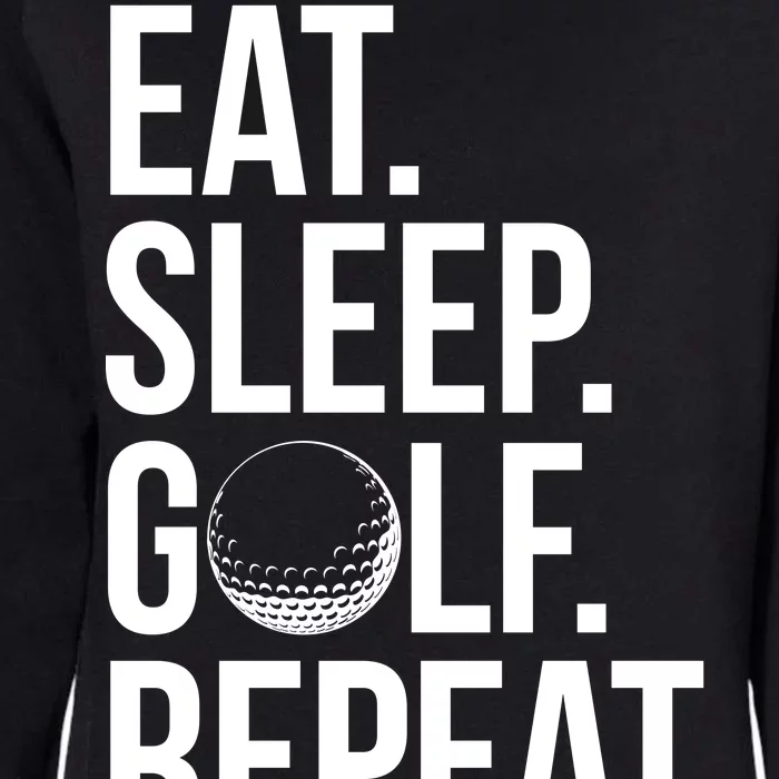 Eat Sleep Golf Repeat Womens California Wash Sweatshirt