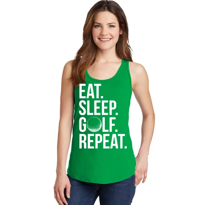 Eat Sleep Golf Repeat Ladies Essential Tank