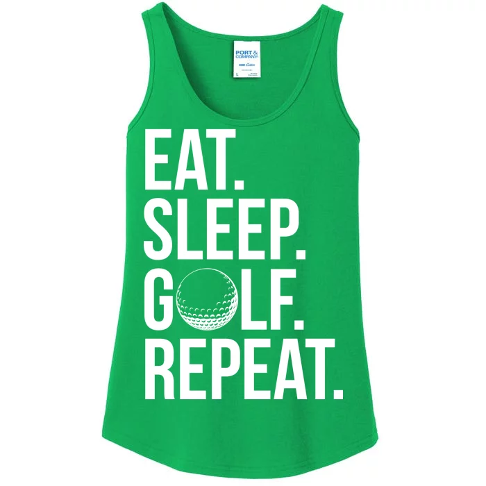 Eat Sleep Golf Repeat Ladies Essential Tank