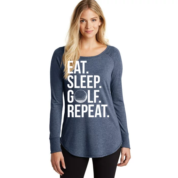 Eat Sleep Golf Repeat Women's Perfect Tri Tunic Long Sleeve Shirt