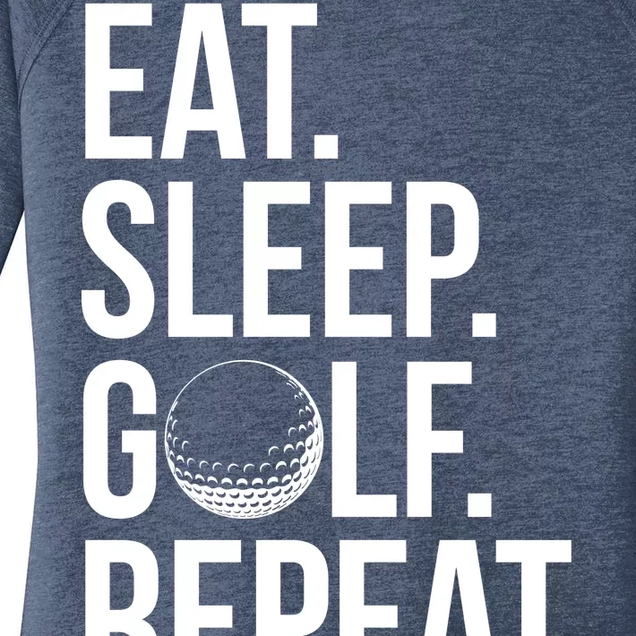 Eat Sleep Golf Repeat Women's Perfect Tri Tunic Long Sleeve Shirt