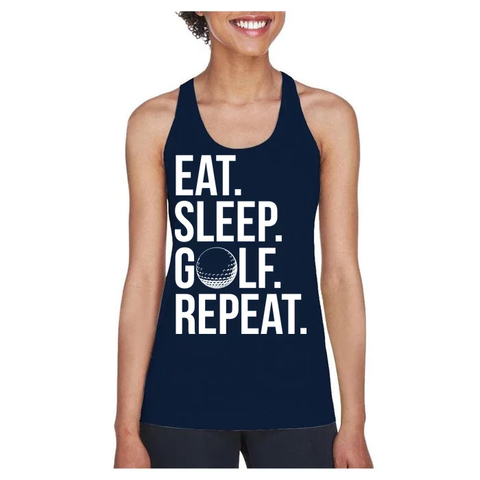 Eat Sleep Golf Repeat Women's Racerback Tank